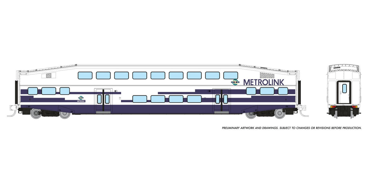 Rapido N scale BiLevel Commuter Car — Metrolink coach