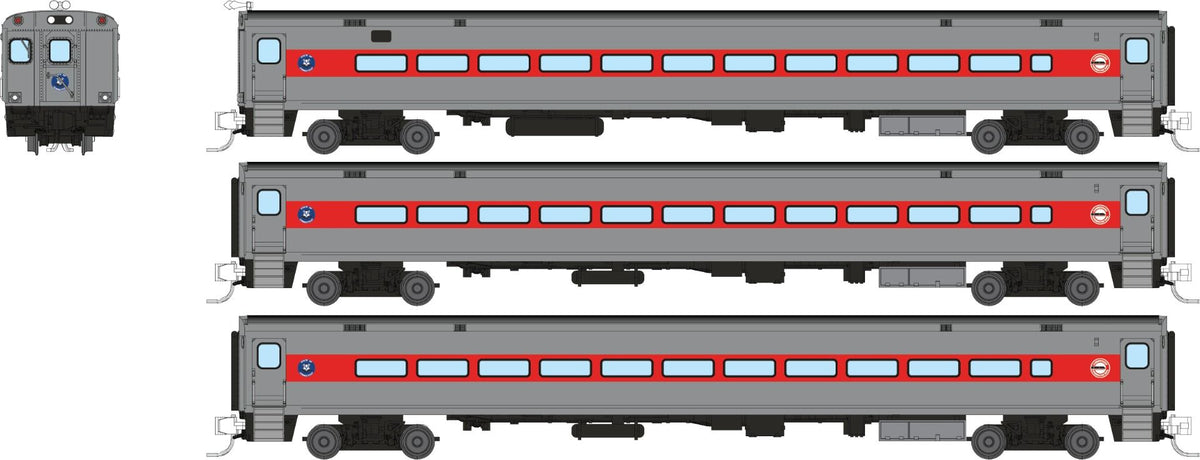 Rapido N scale Comet car set, CDOT Connecticut late scheme