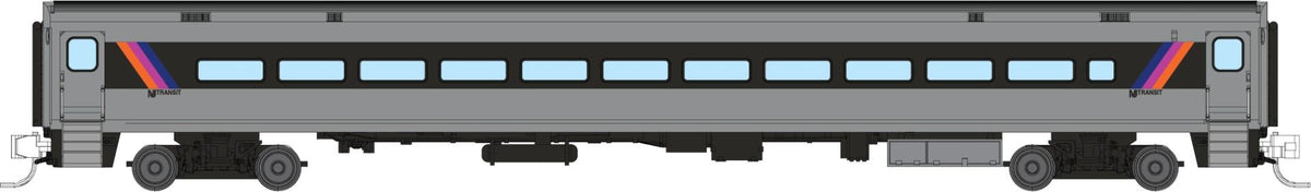 Rapido N scale Comet car coach, NJ Transit wide black stripe