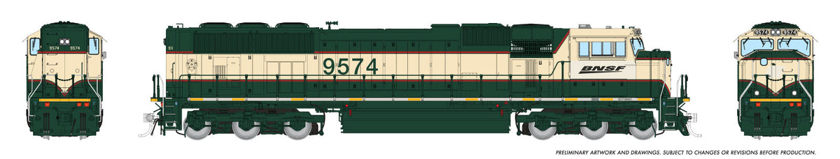 Rapido N scale EMD SD70MAC, BNSF Executive with Swoosh patch