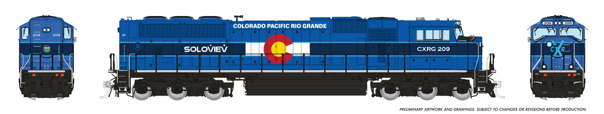 Rapido N scale EMD SD70MAC, Colorado Pacific