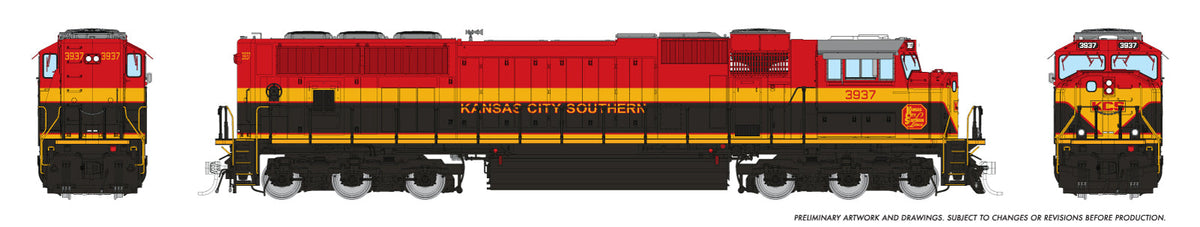 Rapido N scale EMD SD70MACe rebuild, Kansas City Southern Southern Belle