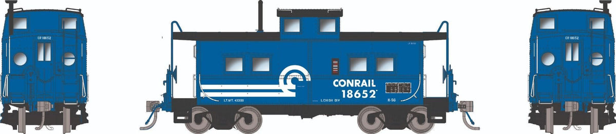 Rapido HO scale Northeastern-style caboose with porthole windows, Conrail