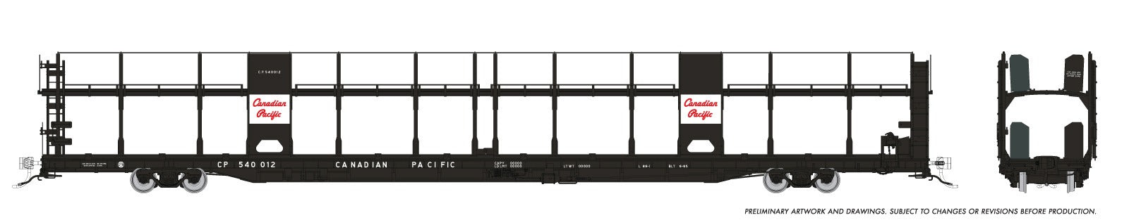 Rapido HO NSC 89' Bi-Level Autorack Canadian Pacific Script