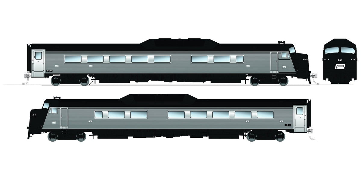 Rapido HO Budd Roger Williams 2-car set — Penn Central