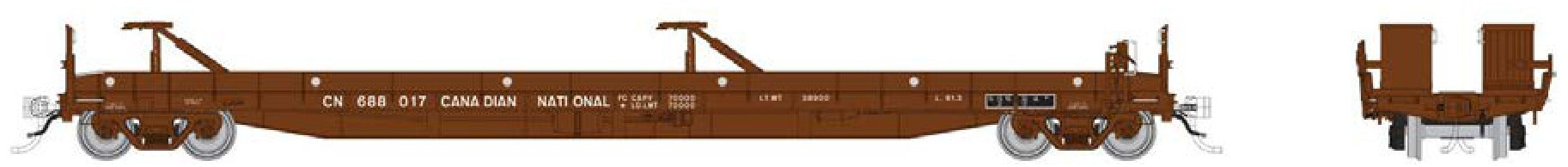 Rapido HO Vancouver Iron Works piggyback flatcar Canadian National