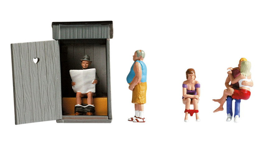 Noch 36560 N Scale Toilet Stories Figure Set