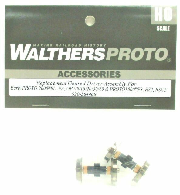 Walthers 584408 HO Replacement Geared Driver Assembly (Diesel Wheelset) - 2pcs