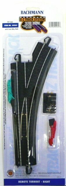 Bachmann 44461 HO Scale EZ - Track LH Left Hand Remote Switch Turnout - Oakville Model Trains Depot