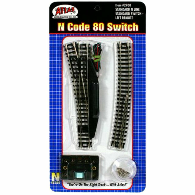 Atlas Trains 2700 N Scale Code 80 Remote Standard Line Left-Hand Switch - New