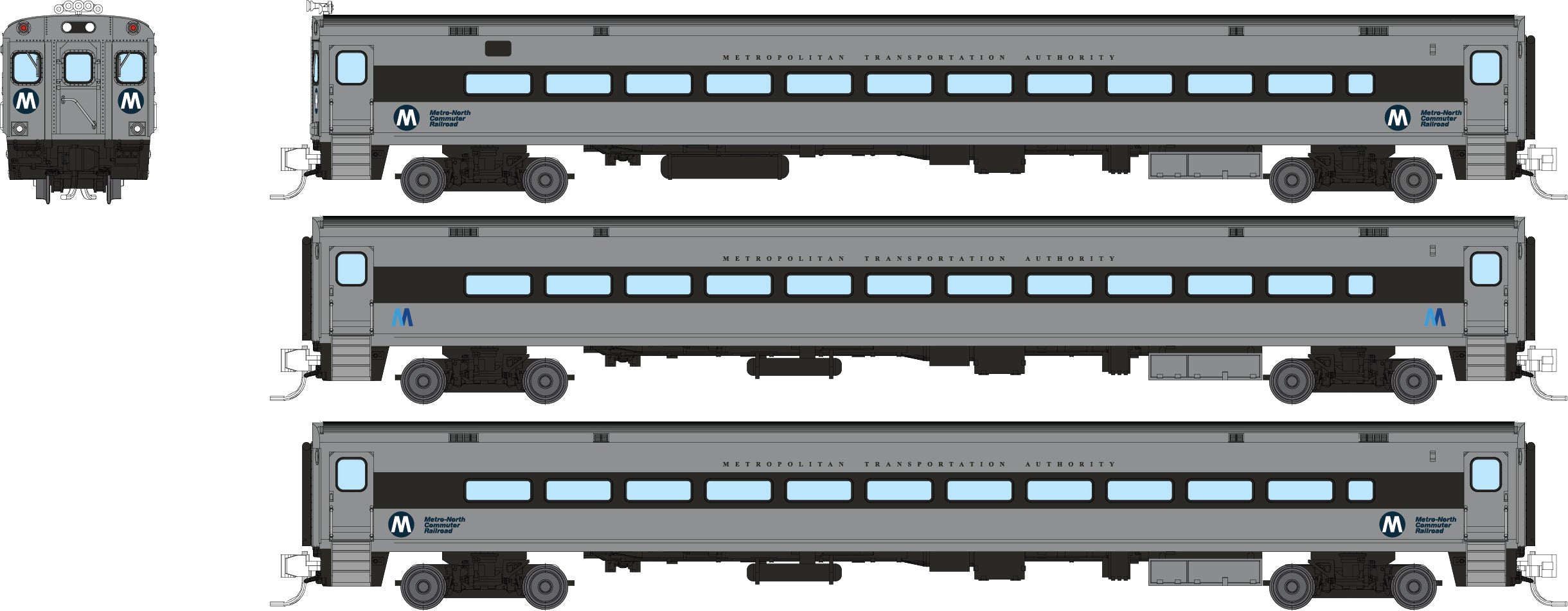 Rapido N Comet Car: NJ Transit: Set #1 (Cab Car and 2 Coaches)