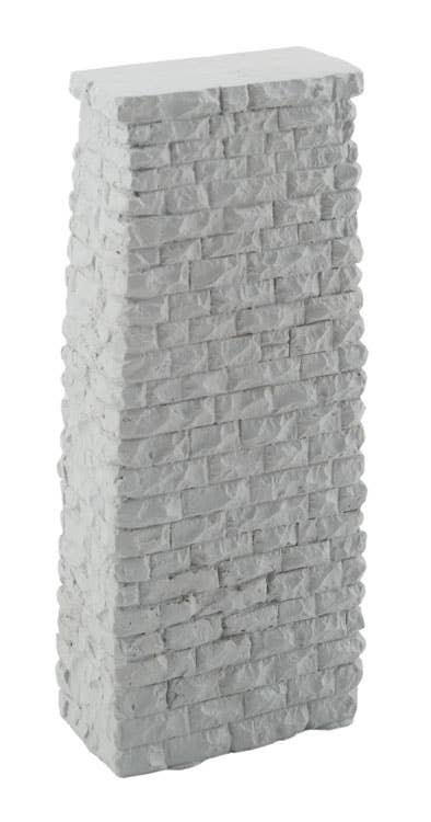 Walthers Cornerstone 4580 HO Scale Single-Track Railroad Deck Bridge Stone Pier - Resin Casting - Approximate 2-3/16 x 1-3/16 x 5-3/16" 5.5 x 3 x 13.1cm