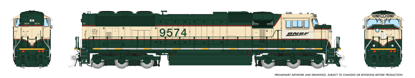 Rapido HO SD70MAC BNSF Railway — Swoosh Logo Patch #9591 (DC/Silent)
