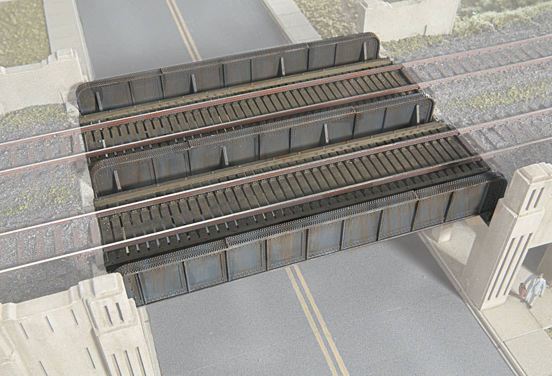 Walthers Cornerstone 2948 HO Scale Through Plate-Girder Bridge - Kit - Build as Single- or Double-Track