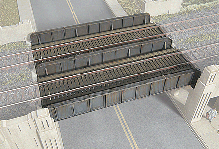 Walthers Cornerstone 3820 N Scale Through Plate-Girder Bridge - Kit - 3-5/8 x 3-1/8 x 5/8" 9.2 x 7.9 x 1.5cm
