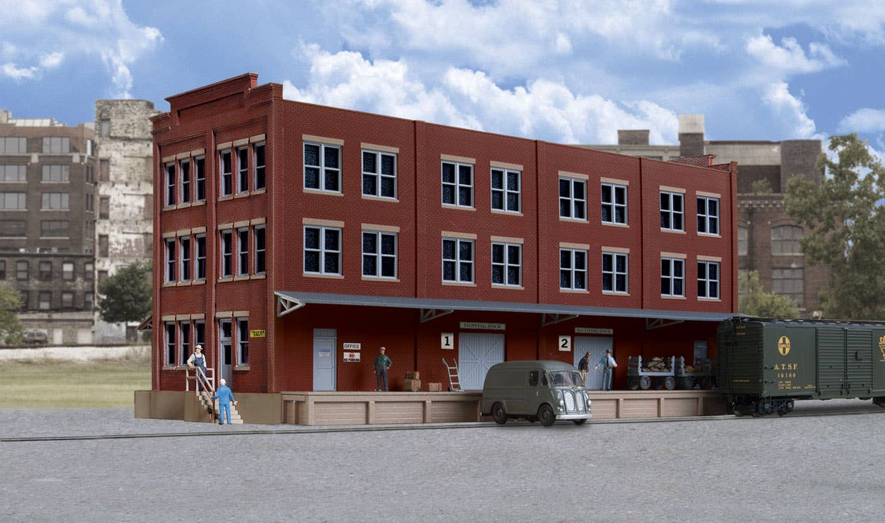Walthers Cornerstone 4063 HO Scale Trackside Post Office - Kit - 13-1/8 x 4-1/2 x 6-3/8" 32.8 x 11.2 x 15.9cm