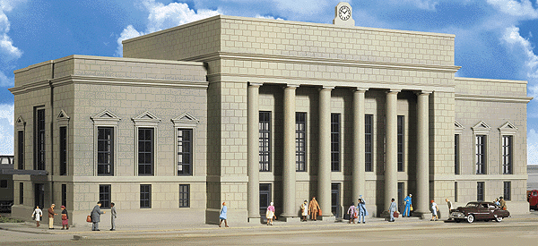 Walthers Cornerstone 3257 N Scale Union Station - Kit - 16 x 6 x 5-1/2" 40 x 15 x 16.2cm