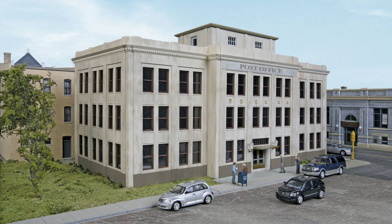 Walthers Cornerstone 3782 HO Scale United States Post Office(TM) - Kit - 13-1/2 x 7-1/16 x 7-1/4" 33.7 x 17.9 x 18.1cm