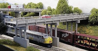 Rix Products 153 N Scale 1930s 150' Highway Overpass Kit with 4 Piers