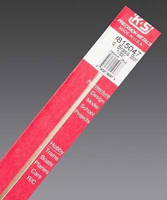 K&S 15047 Square Brass Bar 1/32" x 12" (2 Pieces)