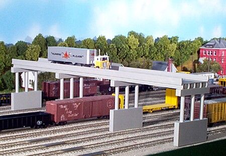 Rix Products 114 HO Scale Modern 50' Highway Overpass Railings pkg(4)