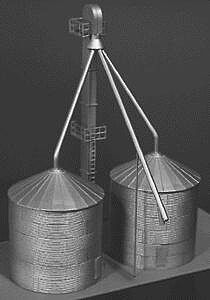 Rix Products 707 N Scale Grain Elevator with Ladders & Platforms