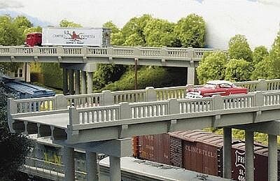 Rix Products 102 HO Scale Vintage 1930s 50' Highway Overpass with Pier Kit