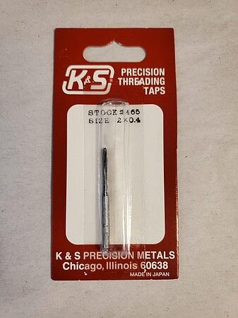 K&S 465 Precision Threading Tap 2mm (1 Piece)