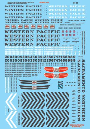 Microscale 87-2-6 HO Scale Gothic Style Railroad Data, Capacity, ACI and "C" Plates, Builders Plates, Yellow Waterslide Decals