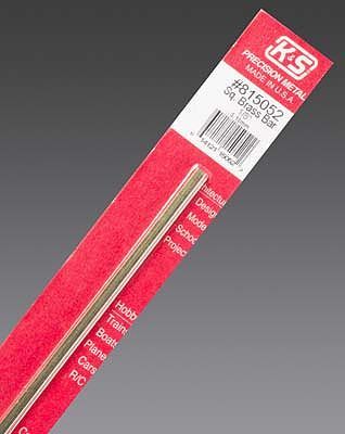 K&S 815052 Square Brass Bar 1/8" x 12" (1 Piece)