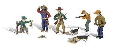 Woodland Scenics A1903 HO Scale Rabbit Hunt (11 pcs)
