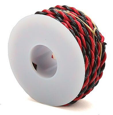 Wire Works 22407-201 24 Gauge Stranded Two Conductor Wire 20' - Black/Red