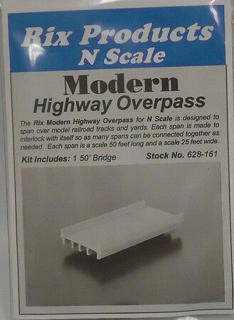 Rix Products 161 N Scale Modern 50' Highway Overpass Deck Only