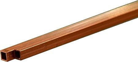 K&S 5090 Square Copper Tube 1/8" x .014" Wall x 12" (2 Pieces)
