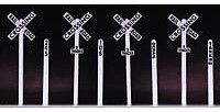 Rix Products 660 HO Scale Crossbucks (4) and Mileposts (20) Set