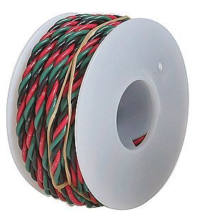 Wire Works 32407-151 24 Gauge Stranded Three Conductor Wire 15' - Black/Red/Green