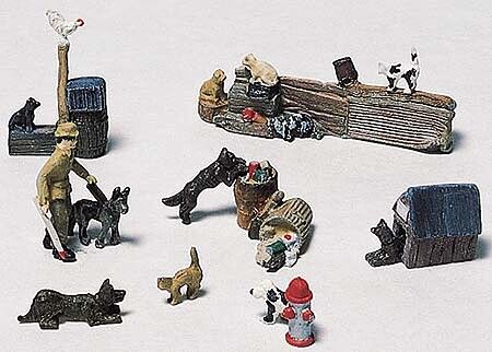 Woodland Scenics D226 HO Scale Scenic Details Cats and Dogs Kit