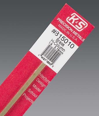 K&S 15010 Brass H Column 1/8" x 12" (6 Pieces)