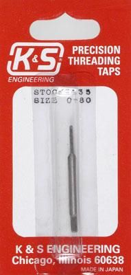 K&S 435 Miniature Thread Tap #0-80 (1 Piece)