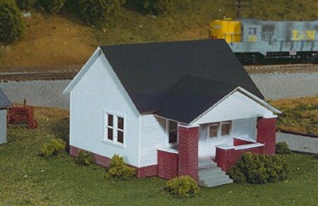Rix Products 203 HO Scale Maxwell Avenue One-Story House Kit with Side Porch