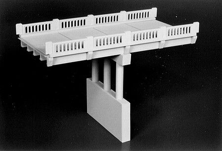 Rix Products 152 N Scale 1930s 50' Highway Overpass with Pier Kit