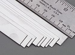K&S 7157 Stainless Steel Strip .018" x 1/2" x 12" (10 Pieces)