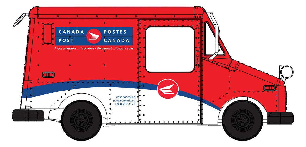 Walthers SceneMaster 12255 HO Scale Long Life Vehicle (LLV) Mail Truck - Canada Post (1998-Present Scheme)