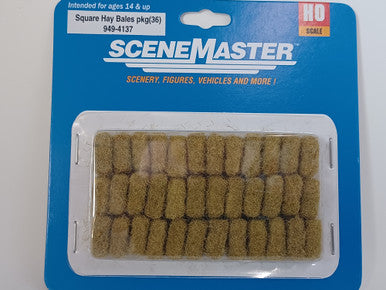 Walthers SceneMaster 4137 HO Scale Square Hay Bales (36 pieces)