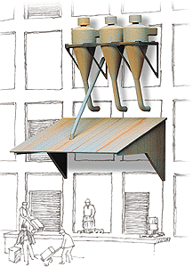 Walthers Cornerstone 3510 HO Scale Wall-Mount Industrial Dust Collectors - Kit pkg(3)