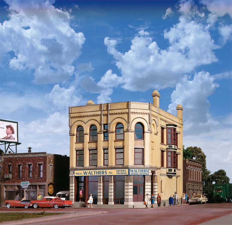 Walthers Cornerstone 4203 HO Scale Walthers Water Street Building - Kit - 7-3/4 x 4-3/4 x 7-1/8" 19.4 x 11.9 x 17.8cm