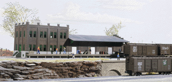 Walthers Cornerstone 3201 N Scale Water Street Freight Terminal - Kit - 11 x 3-1/2" 27.5 x 8.7cm