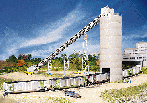 Walthers Cornerstone 3089 HO Scale Western Coal Flood Loader - Kit - 32 x 4-1/2 x 16" 81.3 x 11.4 x 40.6cm, Conveyor Sections: 7-1/16" 1