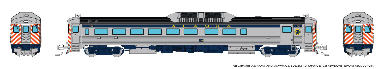 Rapido N Budd RDC-2 (Ph 1) (DC/DCC/Sound): Alaska: #712