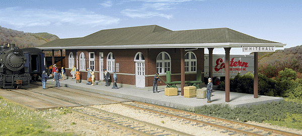 Walthers Cornerstone 2932 HO Scale Whitehall Station - Kit - 18-1/2 x 5-1/2 x 3-3/16" 46.9 x 13.9 x 8cm